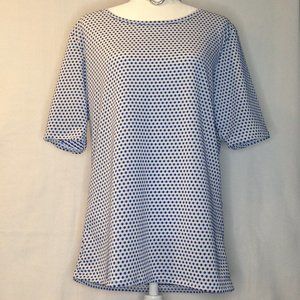 Lularoe Top Blue and White